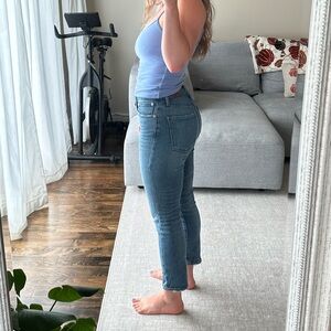 Madewell cropped distressed Denim